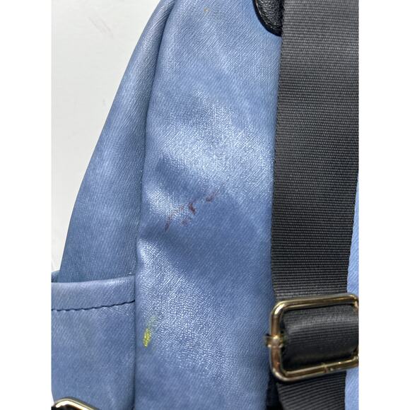 Juicy Couture Los Angeles Denim Blue Multicolor Sequin Backpack w/ Pockets - Picture 3 of 7